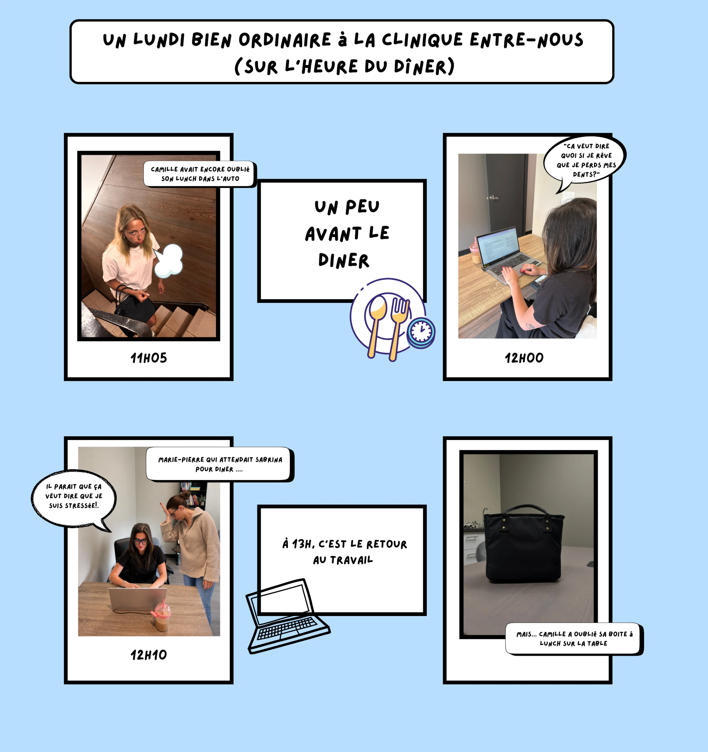 Photo-roman : l’heure du dîner à la Clinique Entre-Nous.